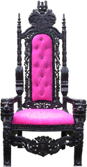 Download Throne Png Pic - Black Gothic Throne Chair