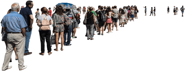 Download Hd People Standing In Line Png - Transparent Crowd Walking Png