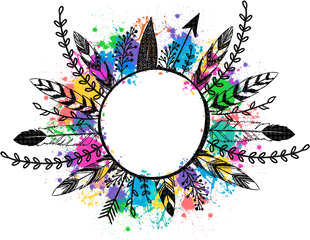 Feather Feathers Arrow Wreath - Feathers And Arrows Background Png