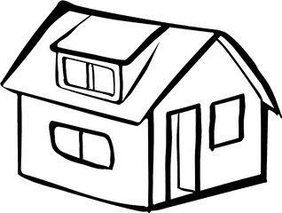 Free House Outline Transparent - House Outline Png