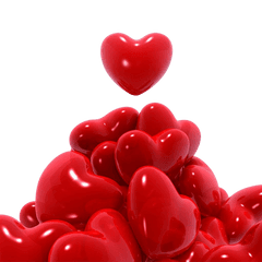 Dashing Heart Balloons Png Hd - Heart 3d Png