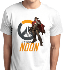 Overwatch Mccree Its High Noon 2 T - Overwatch T Shirt One Shot One Kill Png