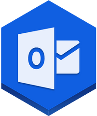 Download Free Blue Outlook Square Angle Area Png Image High - Microsoft Outlook Round Icon