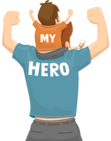 Shoulder Standing Fathers Father Child Day - Free PNG