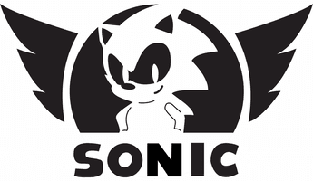 Sonic Stencil Brand Jacko The Hedgehog Wing - Free PNG
