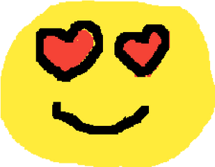 Pixilart - Heart Eye Emoji By Neonstrawberry Smiley Png