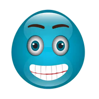 Blue Cute Emoji Free Clipart HQ - Free PNG