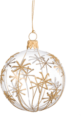 KÃ¤the Wohlfahrt - Online Shop Glass Bauble With Golden Stars 7 Cm Christmas Decorations And More Christmas Ornament Png