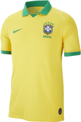 Nike Mens Brazil Home Soccer Jersey - Thiago Silva Brazil Jersey Png