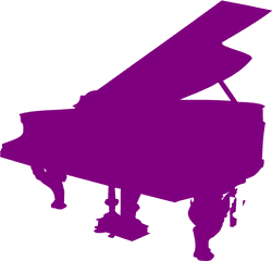 Purple Piano Silhouette Clip Art - Vector Clip Purple Piano Png