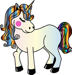 Unicorn Clip Art Image Vector Graphics - Printable Unicorn Coloring Pages Png