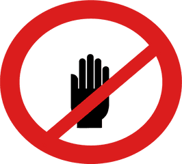 Library Of No Touching Sign Graphic - Do Not Touch Sign Png