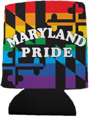 Maryland Pride Rainbow Flag Can Cooler - Graphic Design Png