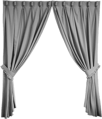 Goblet Pleat - Open Curtain Direct Linen Curtain Png