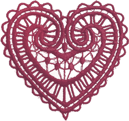 Lace Flower Banner Free Stock Png Files - Heart Lace Tattoo Png