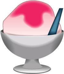 Shaved Ice Emoji - Whatsapp Emoji Ice Cream Png