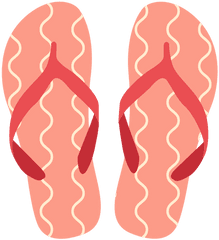 Wavy Lines Flip Flops - Flip Flops Transparent Background Png