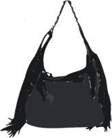 Handbag Leather Black Shoulder PNG File HD