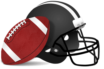 American Football Player Clipart - Football And Helmet Clipart Png