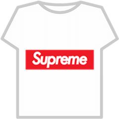 Supreme Logo - Roblox Roblox Free T Shirt Png