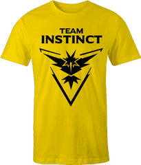 Team Instinct Yellow Cotton Shirt - Pokemon Go Instinct Logo Png