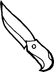 Fight Knives Stickers For Android Ios - Sketch Png