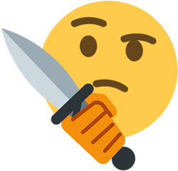 Knifethink - Knife Emoji Meme Png