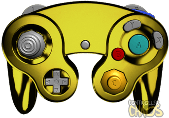 Chrome Gold - Chrome Gold Gamecube Controller Png