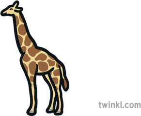 Giraffe Map Icon African Mammal Long - Northern Giraffe Png