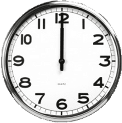 Three Oclock Clipart Transparent Png - Getty