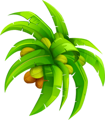 Download Leaf Vector Png Coconut Transparent - Uokplrs Cartoon Coconut Leaf Texture