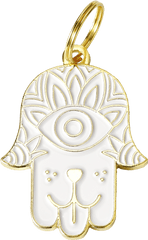 Hamsa Charm - White Solid Png