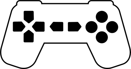 Game Png Black And White Transparent - Controller Black And White