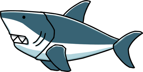 Shark Fin Soup Great White Whale Clip Art - Transparent Background Shark Cartoon Png