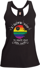 Deathstar Png - I Love You To The Death Star And Back Lgbt Active Tank