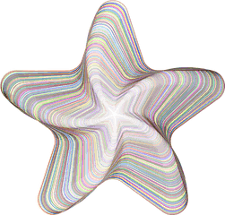 Star Line Art Geometric - Starfish Png