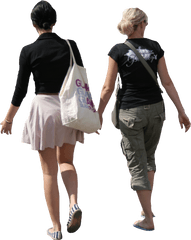 Two Women Free Cut Out People Trees And Leaves - People 2d Png