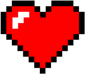 Pixel Heart - Heart 8 Bit Png