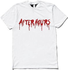 Vlone After Hours Blood Drip Tee White Digital Album - Vlone After Hours Acid Tee Png