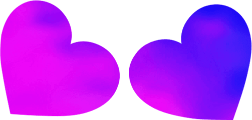 Free Transparent Purple Png Download - Blue And Purple Heart Transparent