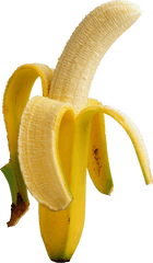 Half Peeled Banana Png Transparent - Peeled Banana Transparent Background