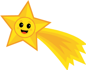 Shooting Stars Color Clip Art - Shooting Star Png