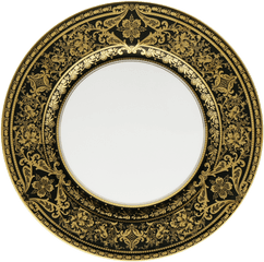 Haviland Matignon - Black U0026 Gold Dinner Plate Price Circle Png