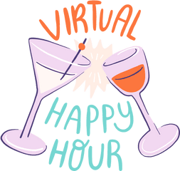 Virtual Happy Hour Graphic - Virtual Happy Hour Clipart Png