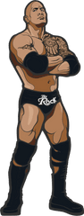 The Rock 102 U2013 Figpin - Wwe Cartoon The Rock Png