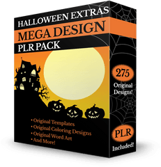 The Halloween Extras Mega Design Plr Pack - Horizontal Png