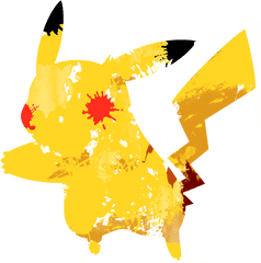 Download Hd Pikachu 1 Paint Splatter - Pikachu Pika Pika Png