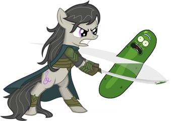 Arc Bipedal Earth Pony Elrond - Transparent Cool Pickle Rick Background Png