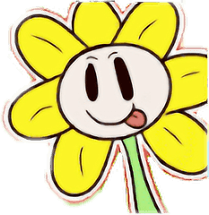 Download Undertaleflowey Undertale - Outline Of Sun Flower Png