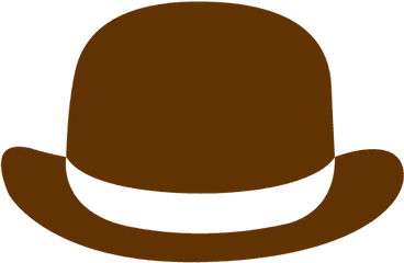 Ad - Brown Bowler Hat Png